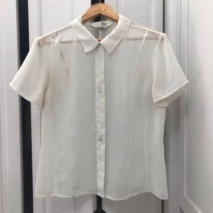 Ivory button down blouse